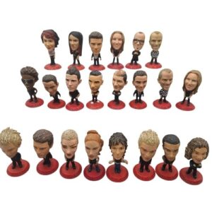 set cabezones coca cola cantantes famosos años 2000